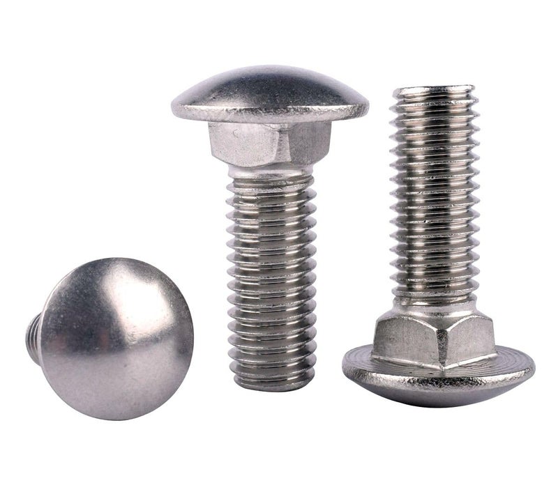 KOSJETHAS Store 1/2-13 x 1-1/2" Carriage Bolts Screws, Round Head Square Neck, 304 Stainless Steel 18-8, UNC Coarse Fully Thread, Quantity 4Pcs - Image 3